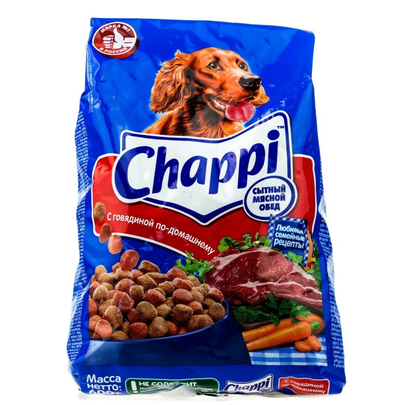 Корм для собак Chappi с говядиной по-домашнему 600 г