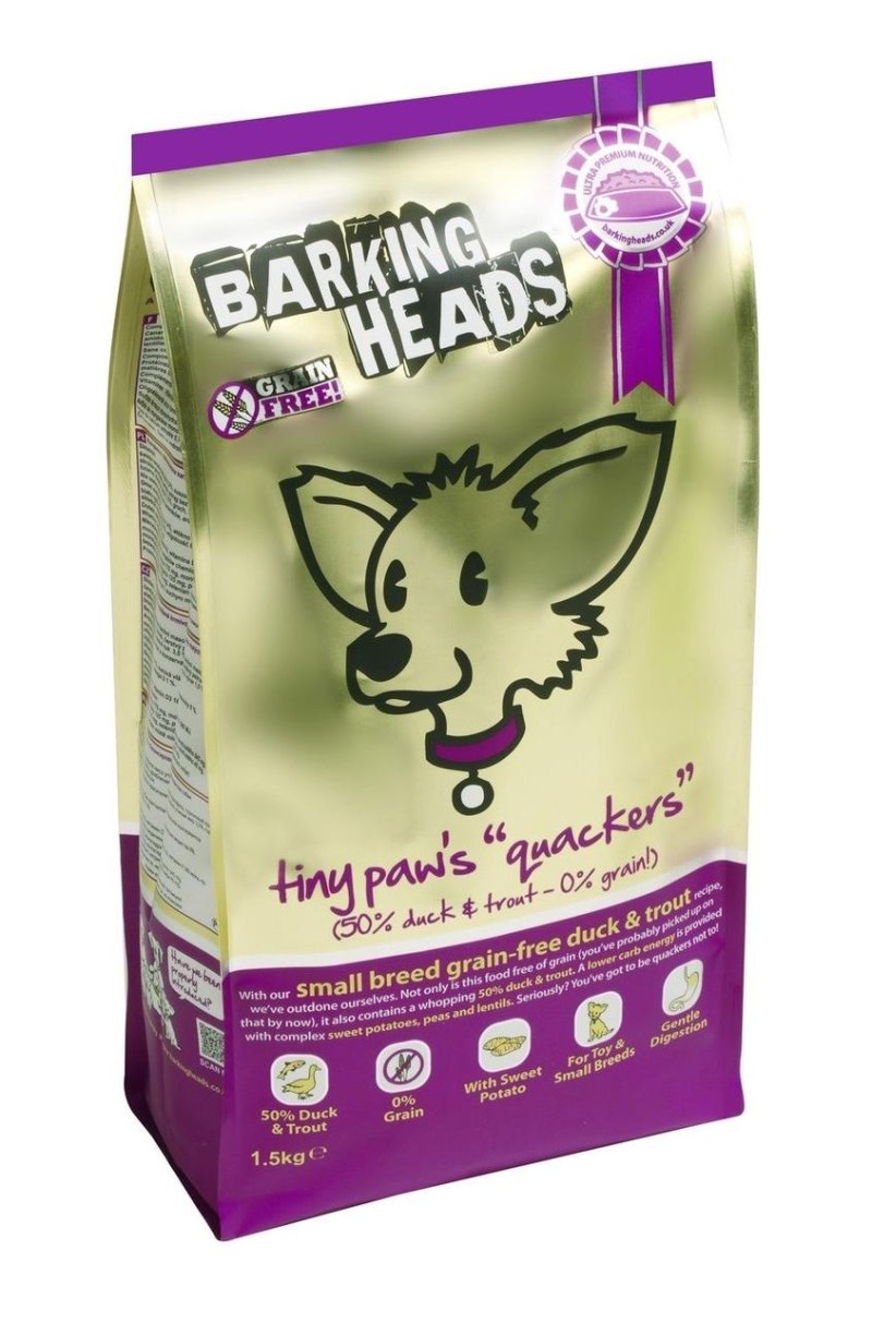 Корм для собак Barking heads (1.5 кг) беззерновой корм для собак мелких пород с уткой и бататом восхитительная утка