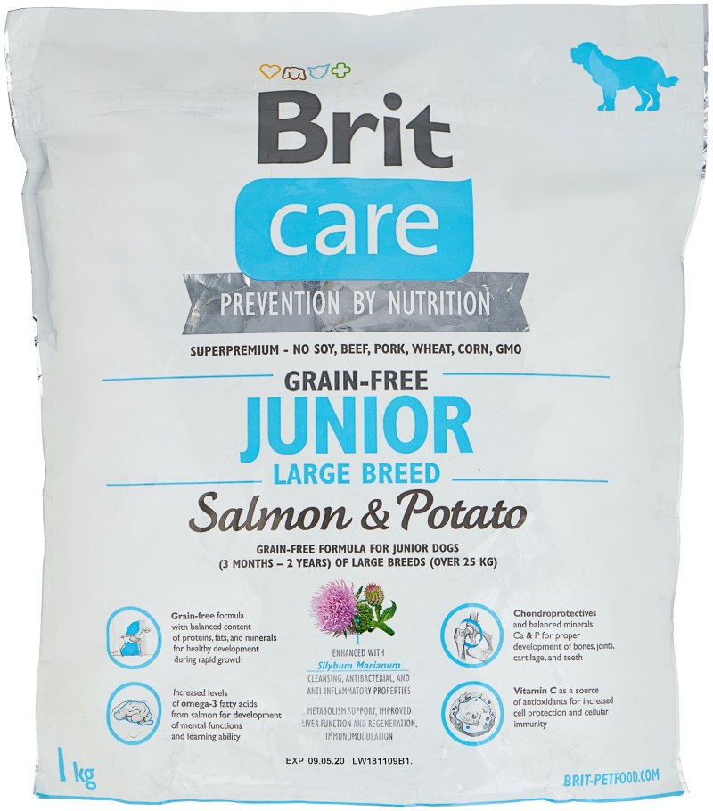 Корм для собак Brit Care лосось с картофелем 1 кг