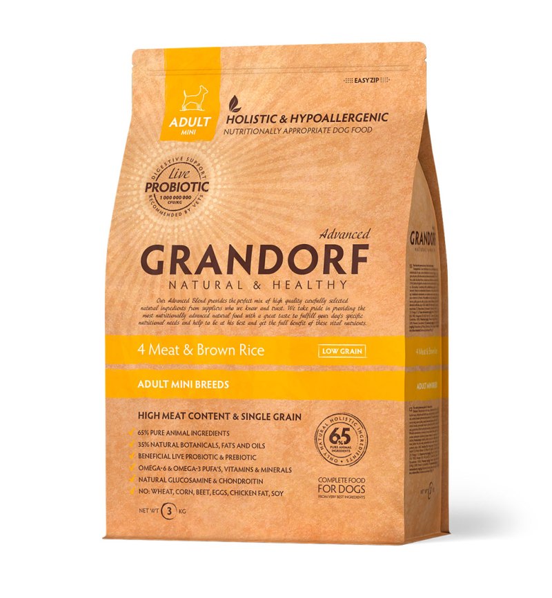 Grandorf: Adult - Turkey & Rice (Mini Breeds) 1кг.