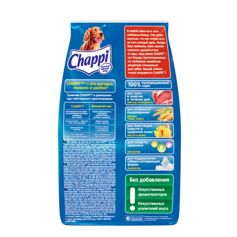 Chappi сытный мясной обед корм для собак 2,5