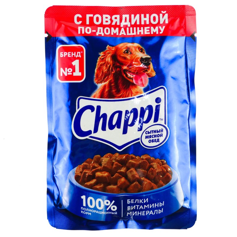 Корм д/собак Чаппи говядина по домашнему, 85гр