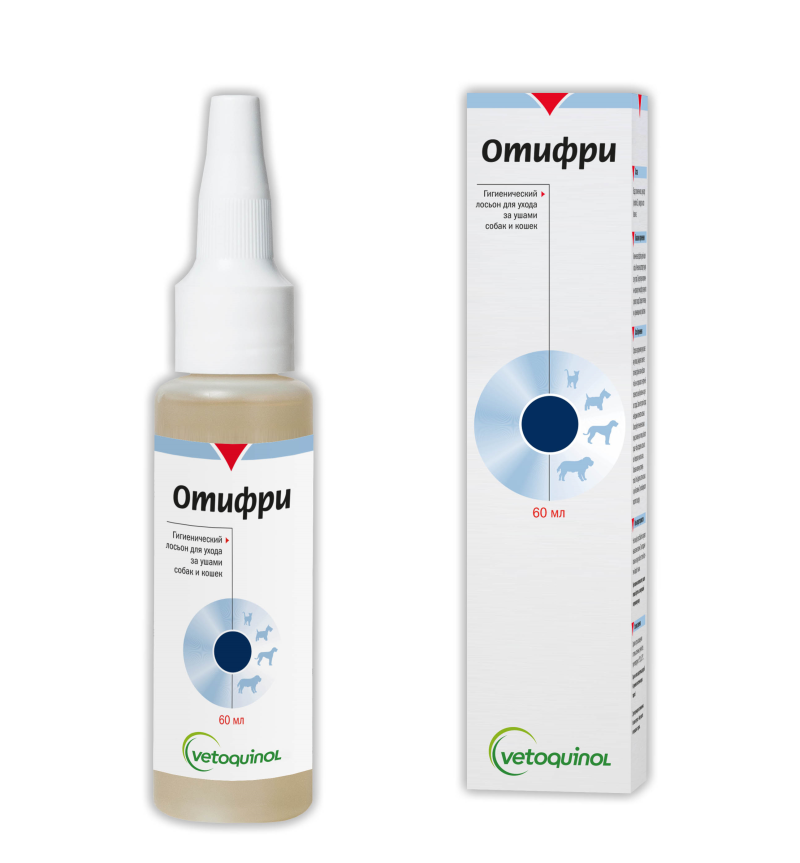 Лосьон Vetoquinol отифри для очистки ушей, с календулой, 60 мл