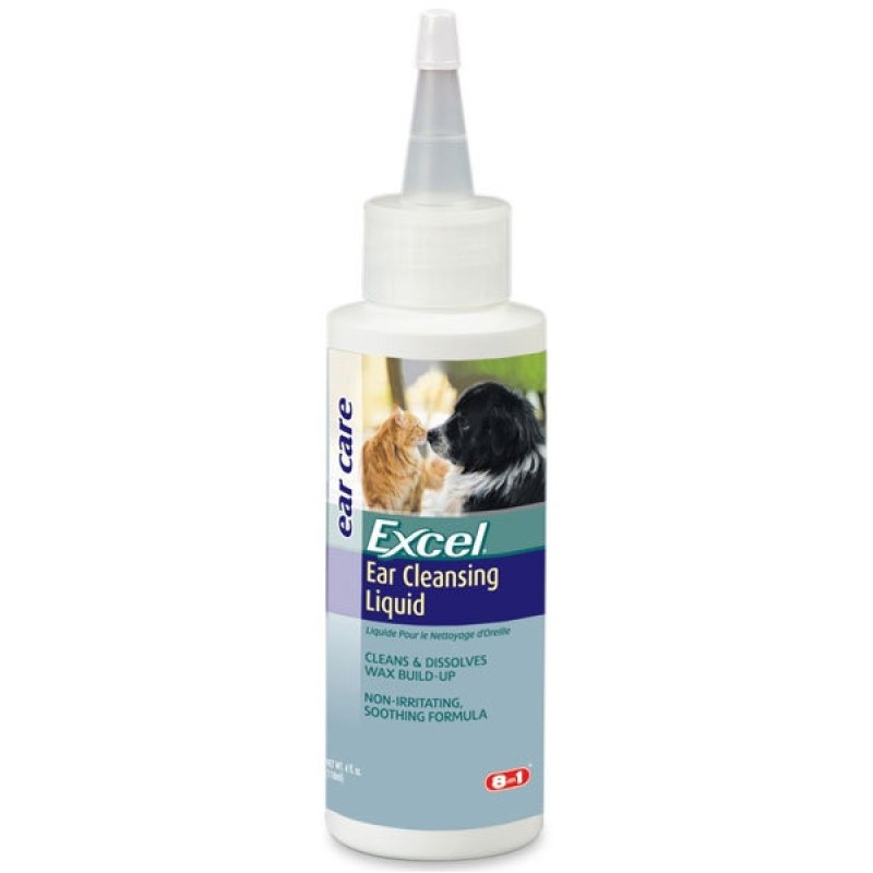 8in1 лосьон для ушей excel Ear Cleansing Liquid гигиенический для собак и кошек 118 мл
