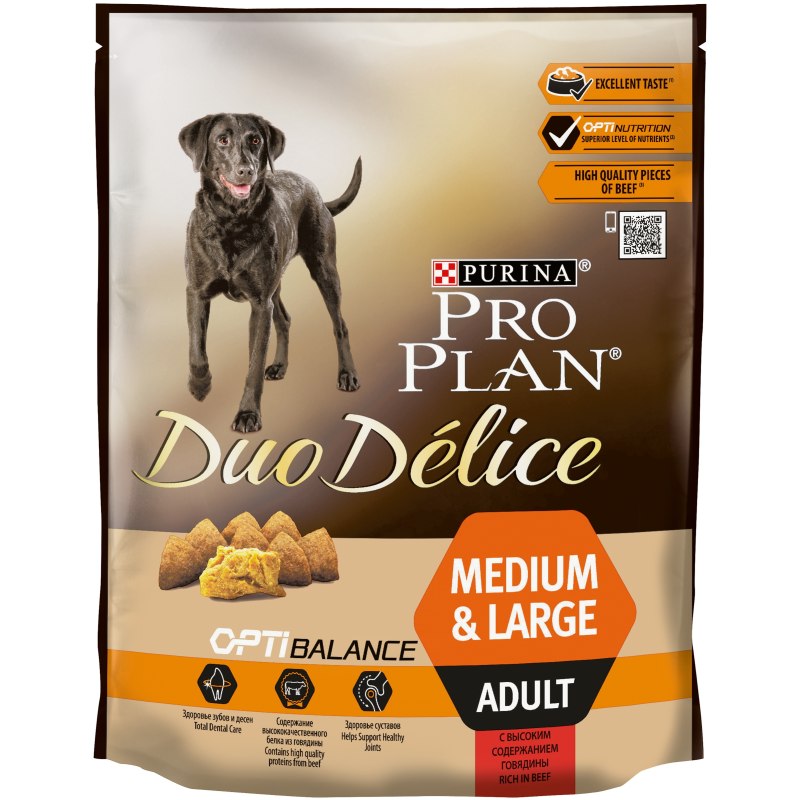 Pro Plan Duo Delice сухой корм для собак говядина 0,7 кг