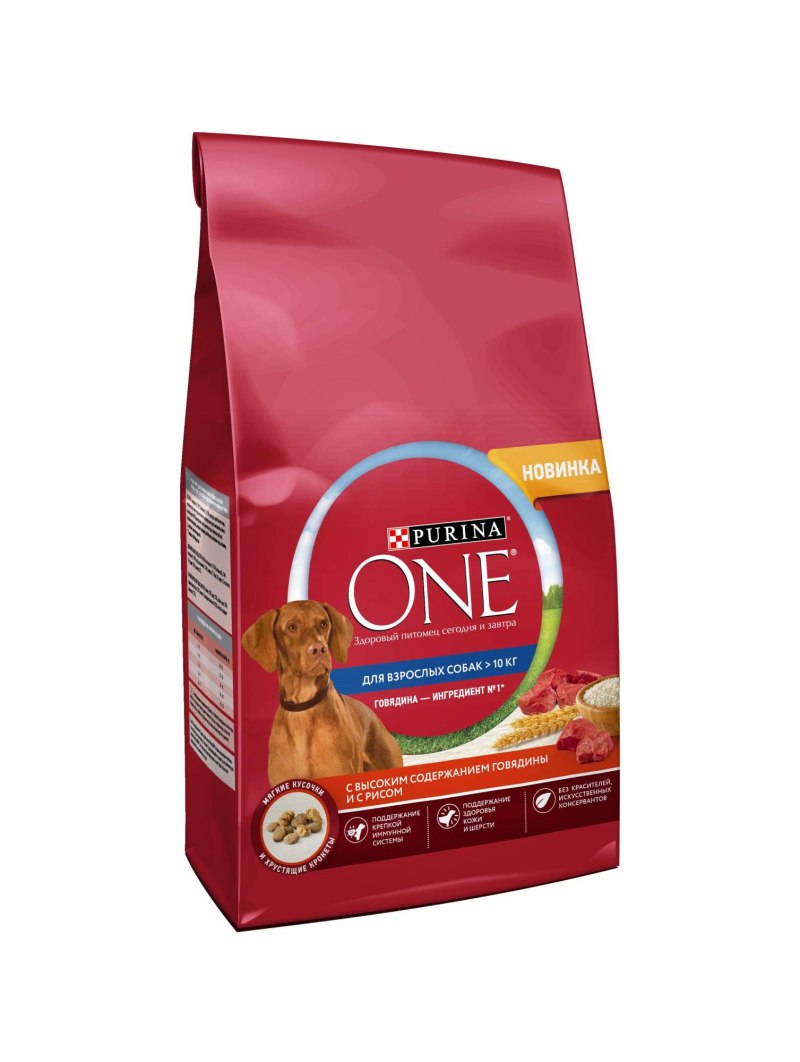 Корм Purina one для собак средних
