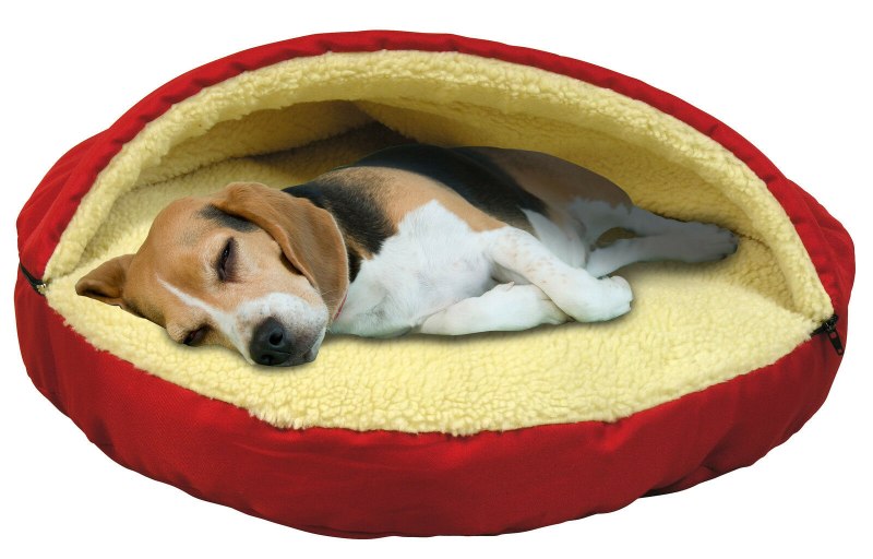Лежак для собак fleecy Pet Cave Round Soft Bed for small Dog or Cat with Removable Top