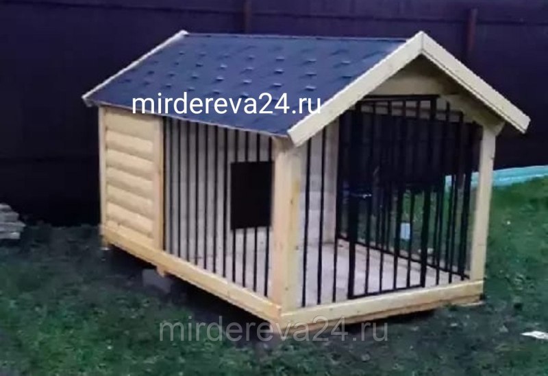 Деревянный вольер для собаки