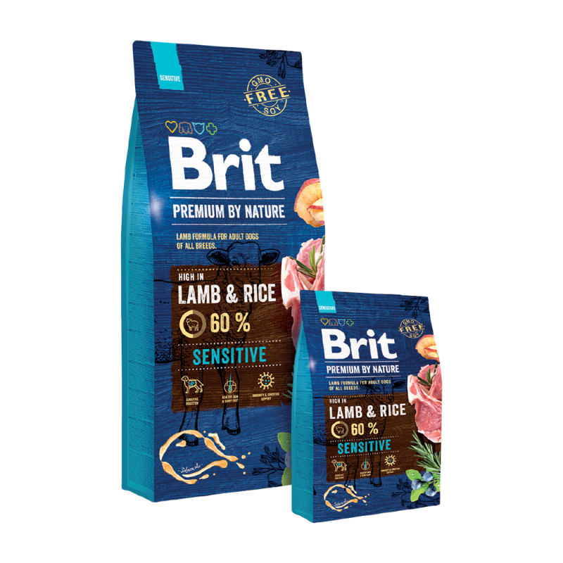 Brit Premium Adult m сухой корм для собак 15кг