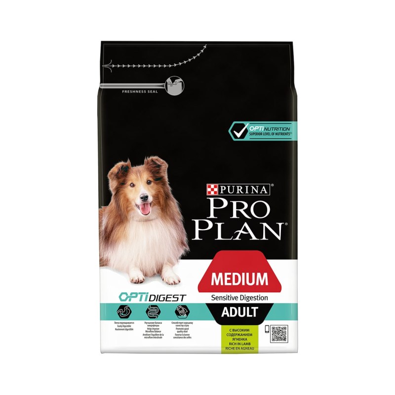 Корм для собак Purina Pro Plan OPTIDIGEST ягненок с рисом 1.5 кг