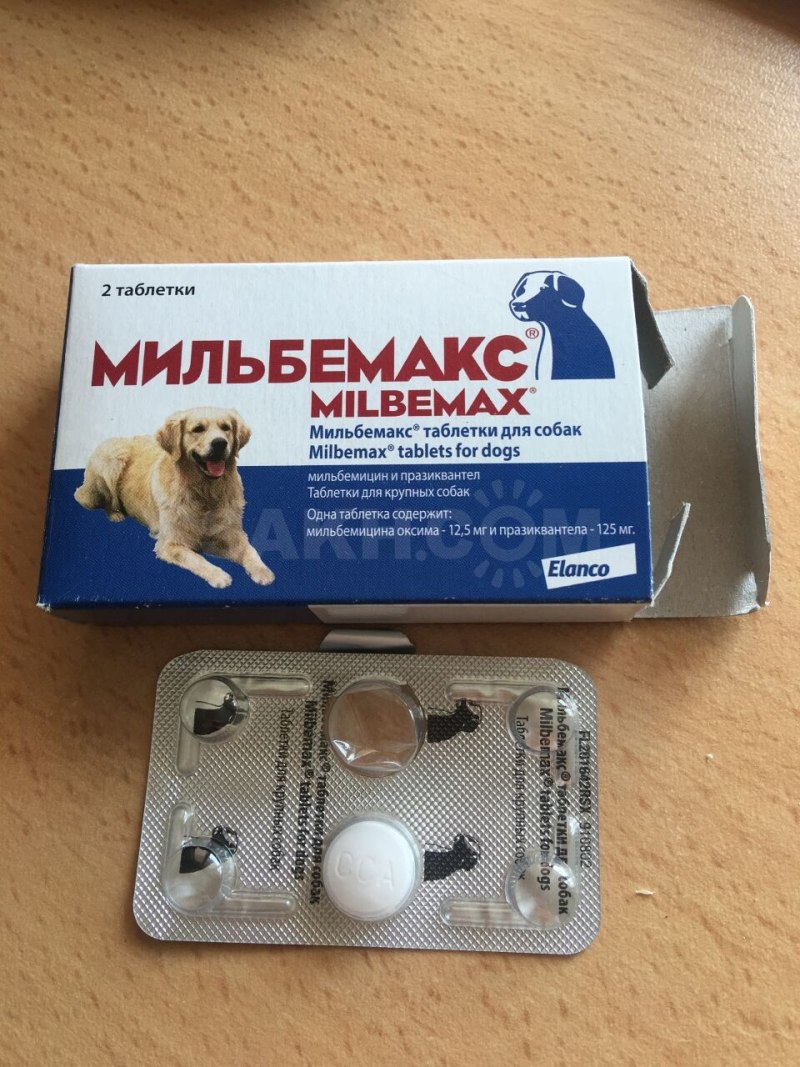 Глистогонные препараты для собак Мильбемакс