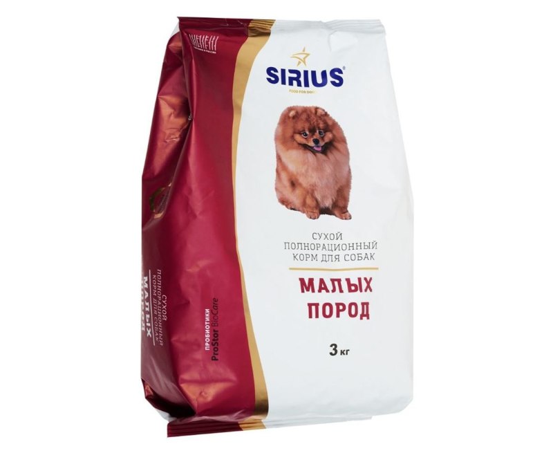 Корм для собак Sirius (3 кг) для малых пород