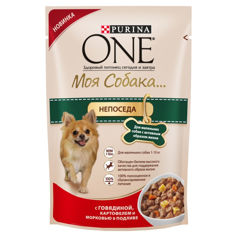 Корм влажный Purina one Mini 100г для собак