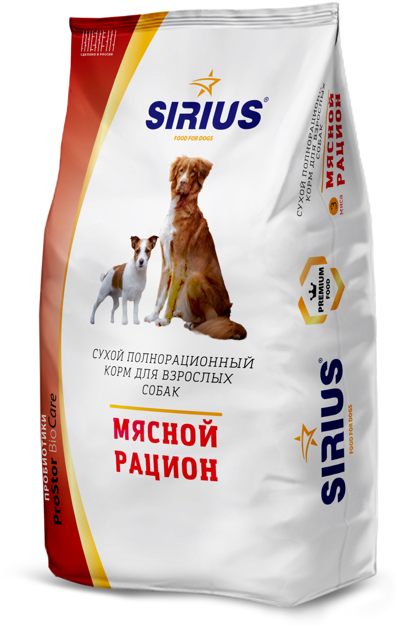 Корм для собак Sirius индейка с овощами 12 кг