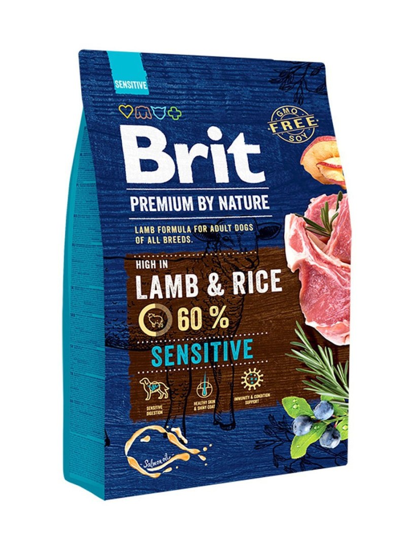 Корм для собак Brit Premium by nature ягненок 3 кг