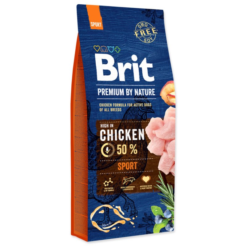 Корм сухой Brit Premium by nature Junior m, для молодых собак средних пород, 15 кг
