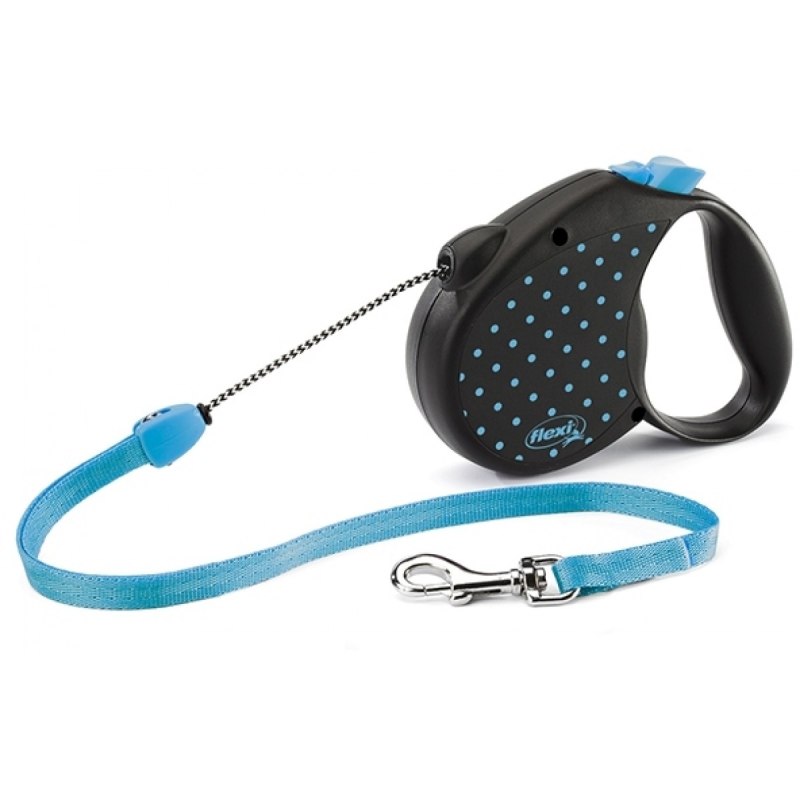 Рулетка-поводок Flexi Design Cord м 5м 20кг Blue