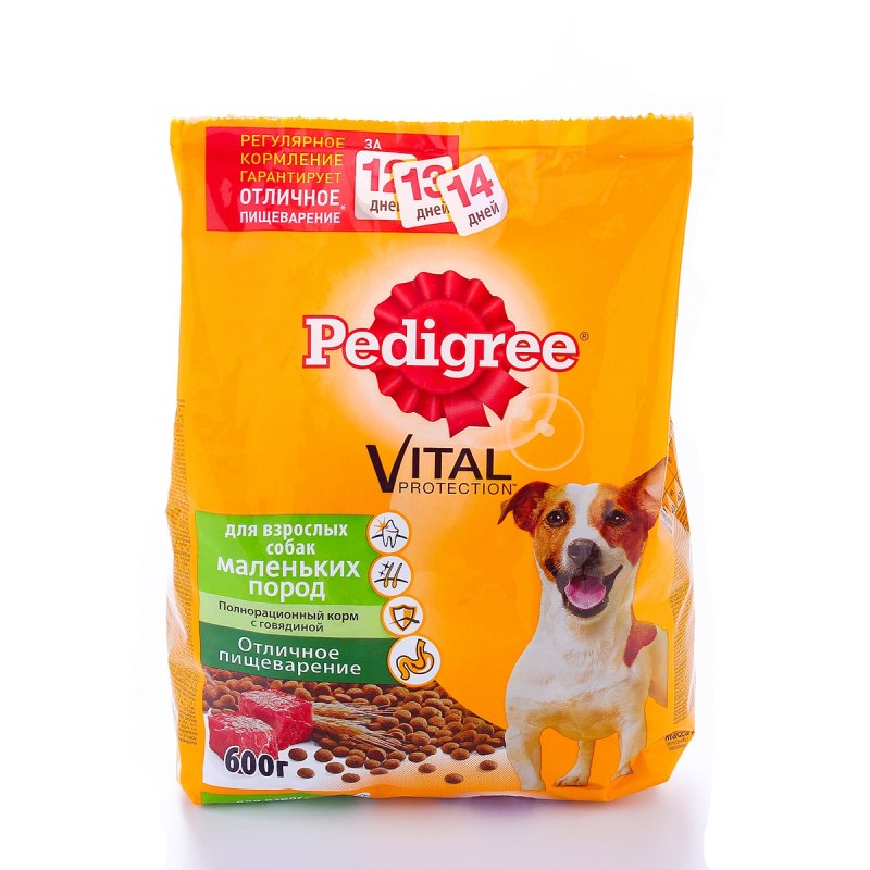Корм pedigree для собак 600г