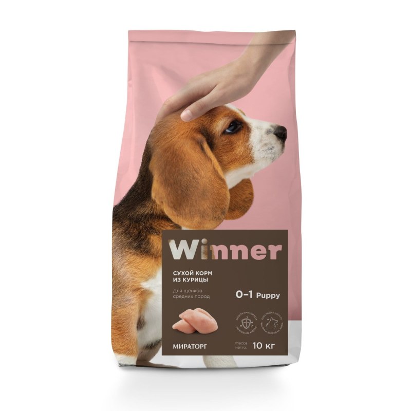 Корм для щенков winner 10 кг