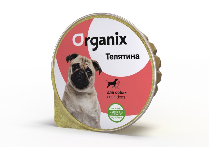 Корм для собак Organix (0.125 кг) консервы для щенков с говядиной (ламистер)