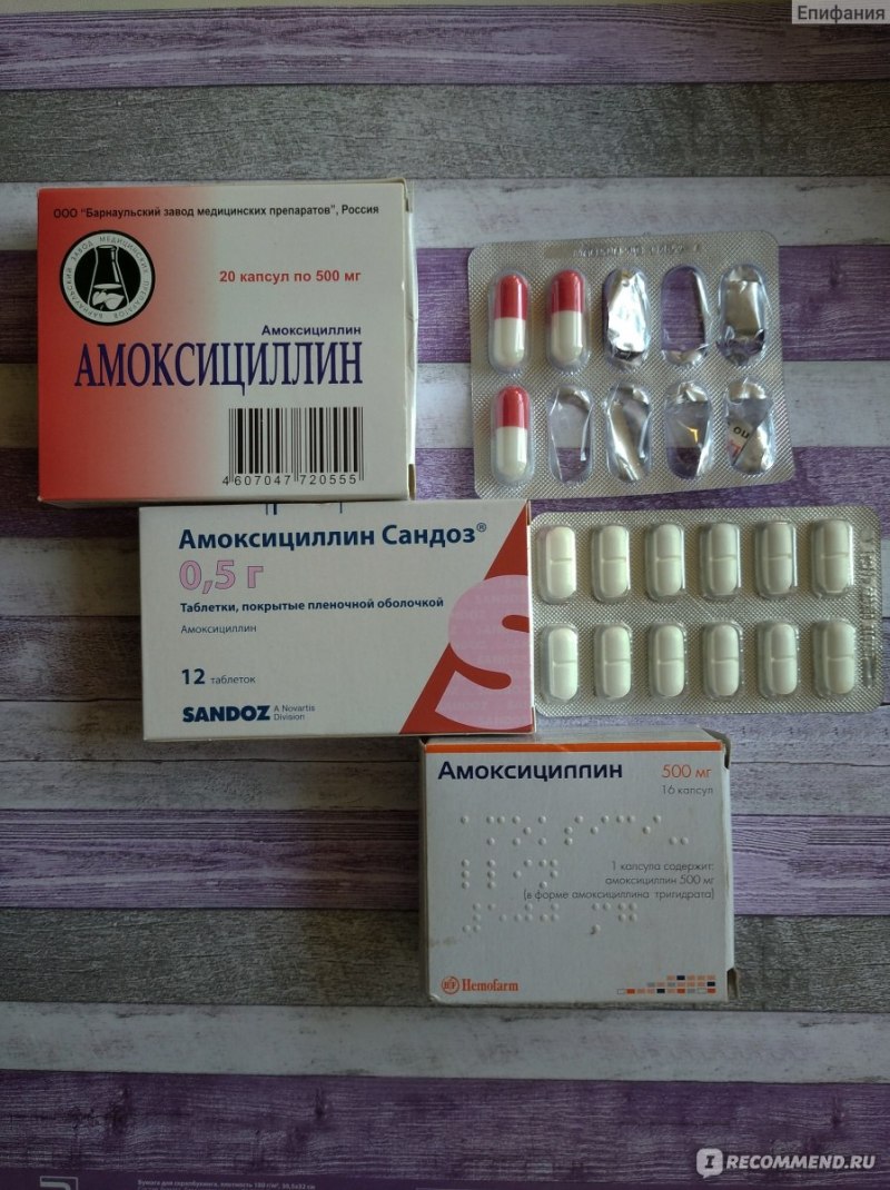 Амоксициллин 3 капсулы