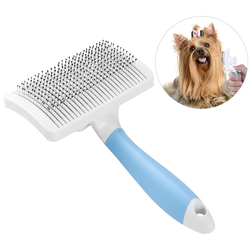 Beeztees self-Cleaning Slicker Brush самоочищающаяся щетка-пуходерка