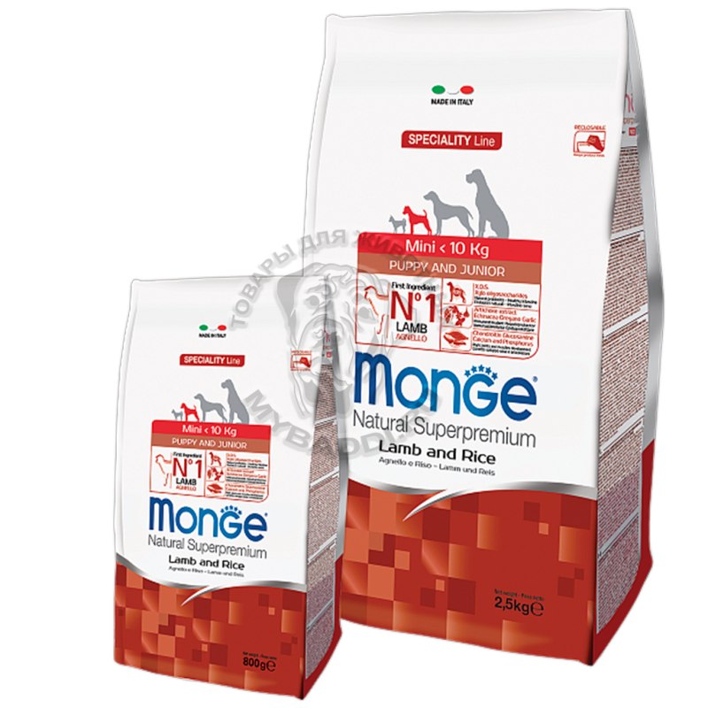 Корм Monge Extra small для собак