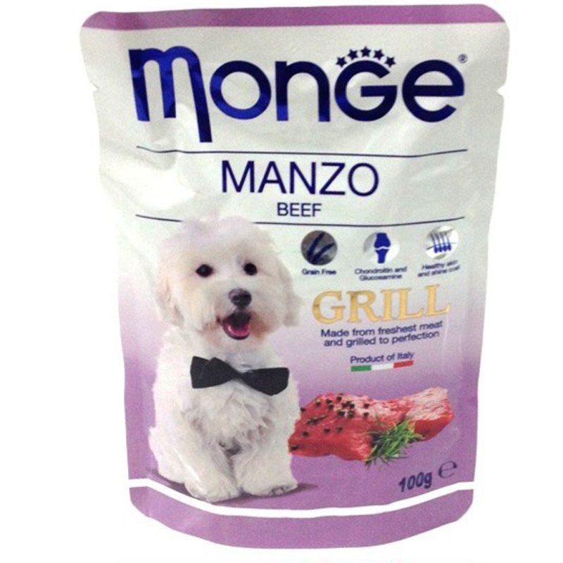 Monge Dog Grill Pouch паучи для собак говядина 100г