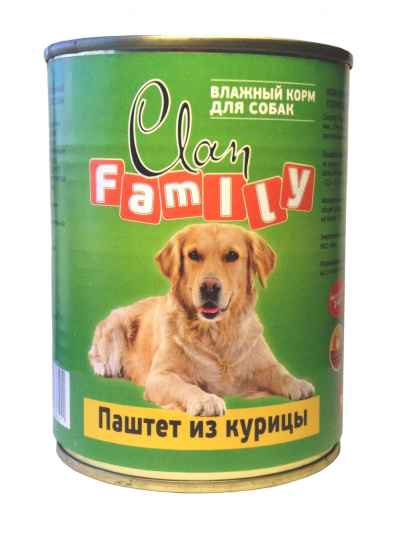 Корм для собак Clan Family паштет из индейки для собак (0.340 кг) 1 шт.