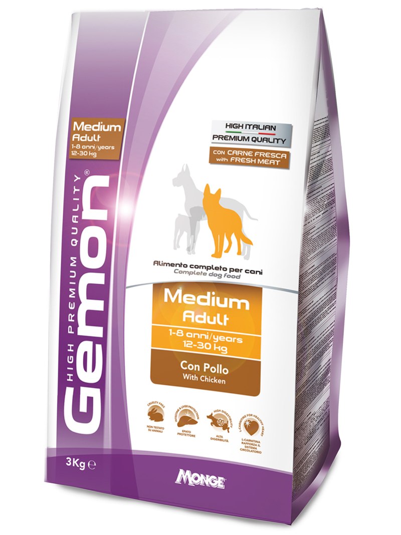 Gemon Dog PFB Maxi 24/12 корм для взрослых собак крупных пород с курицей 20 кг