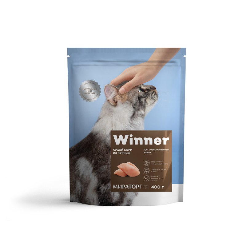Winner с говядиной (для взрослых кошек всех пород) 190 г.