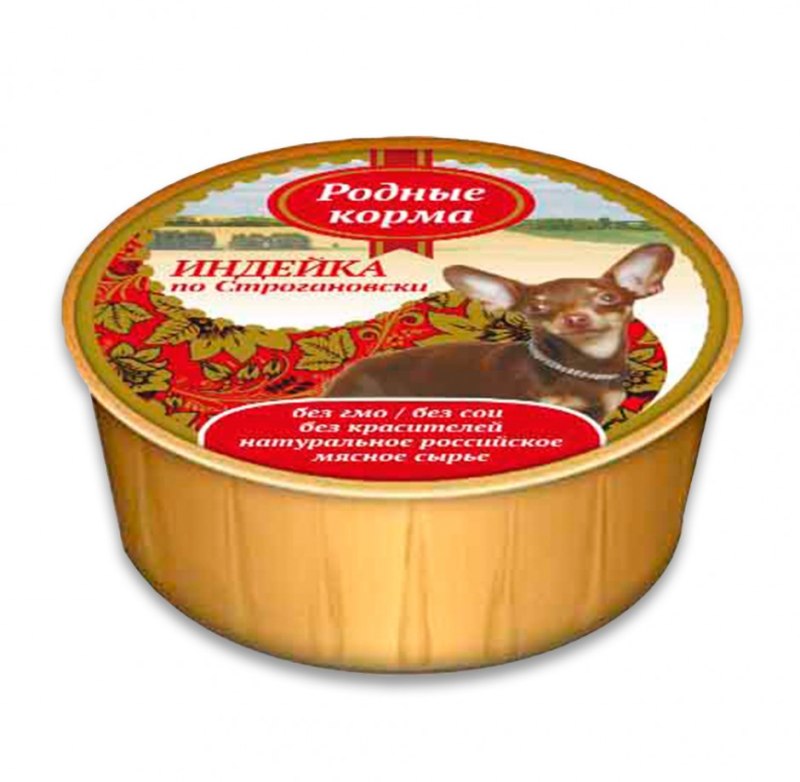 Родные корма 125 г консервы для щенков индейка
