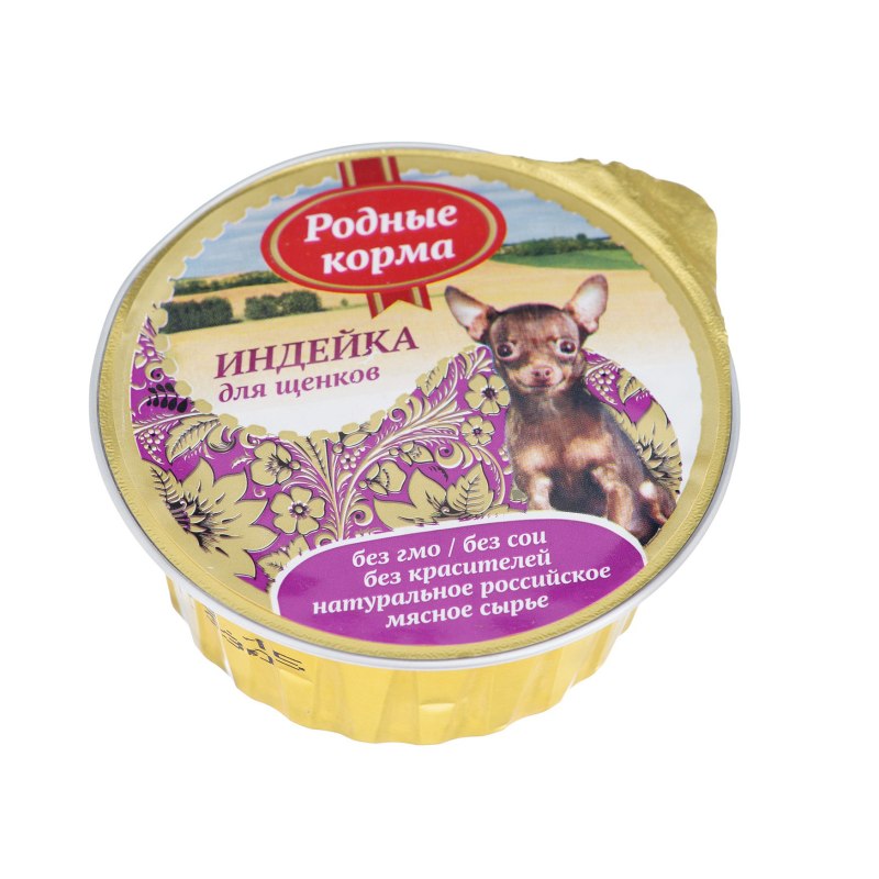 Паштет для щенков родные корма с индейкой