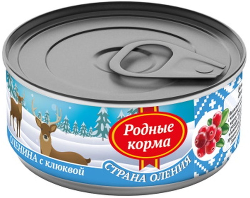 Родные корма 100 г консервы для собак оленина с тыквой 1 х 24