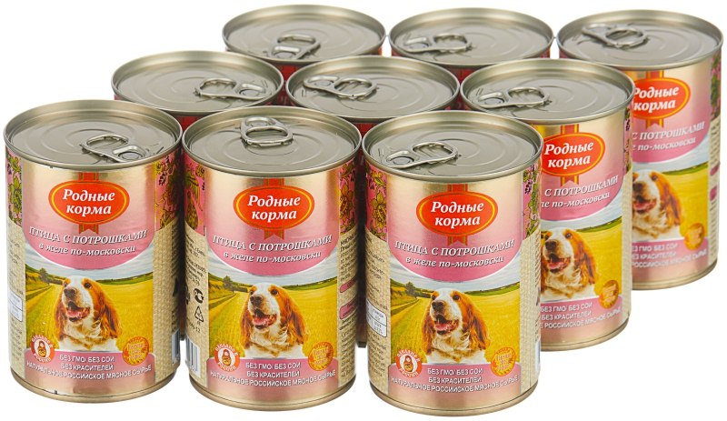 Корм для собак родные корма (0.41 кг) 9 шт. Говядина с овощами по-казацки