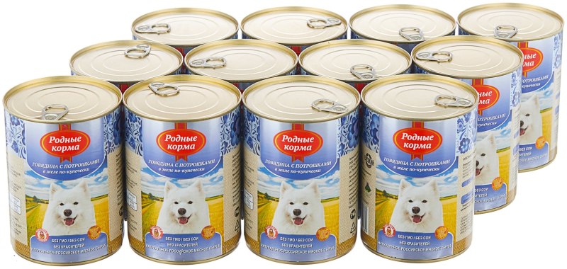 Корм для собак родные корма ягнёнок с рисом по-кавказски (0.970 кг) 12 шт.