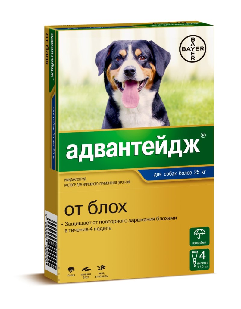 Bayer Адвантикс капли для собак 10-25кг от блох