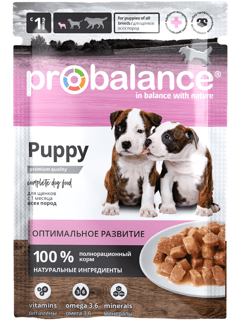 PROBALANCE корм консервированный Puppy Immuno Protection для щенков, пауч 100 гр