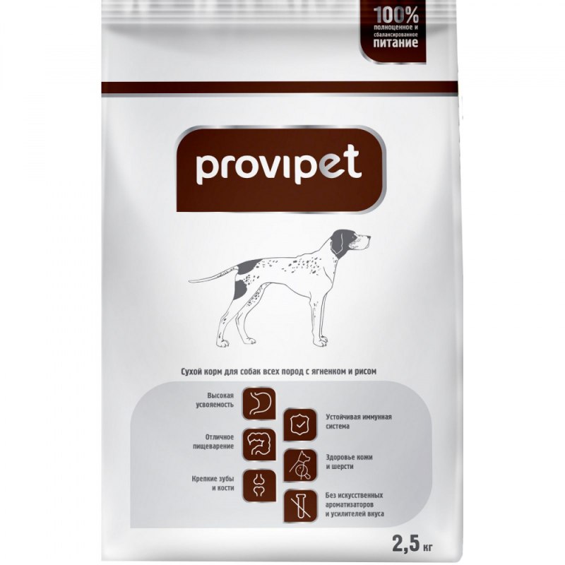PROVIPET для собак ягненок с рисом 10 кг