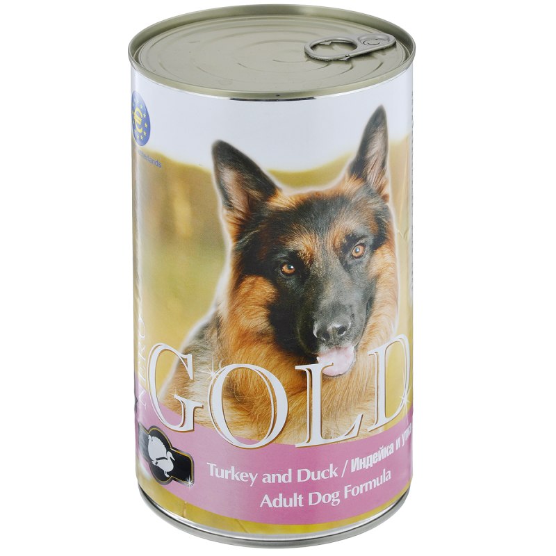 Корм для собак Nero Gold утка, индейка 410г