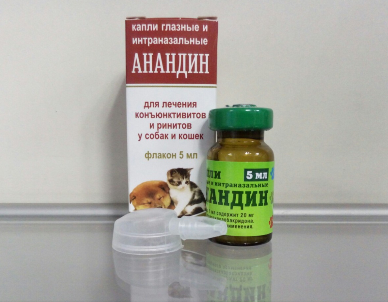 Анандин для кошек капли глазные