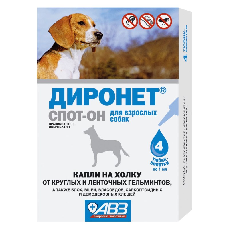 Диронет спот-он 1мл