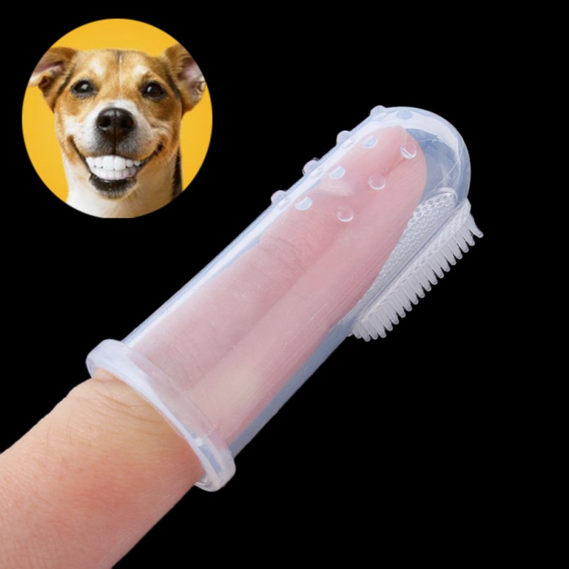 Зубная силиконовая щетка для собак Pet Toothbrush large Size