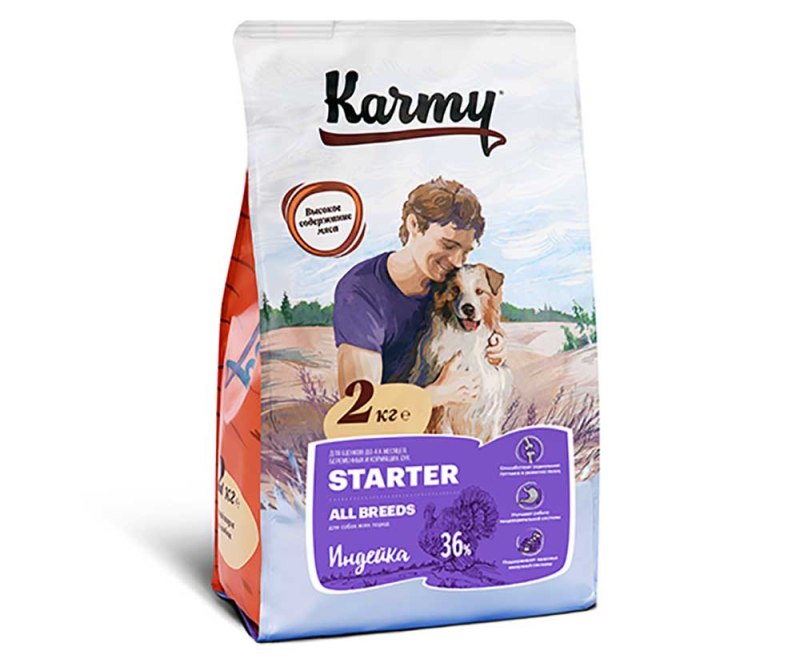 Корм karmy Starter для щенков 15 кг