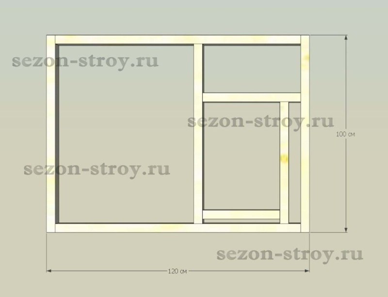Будка чертеж 70*55*60