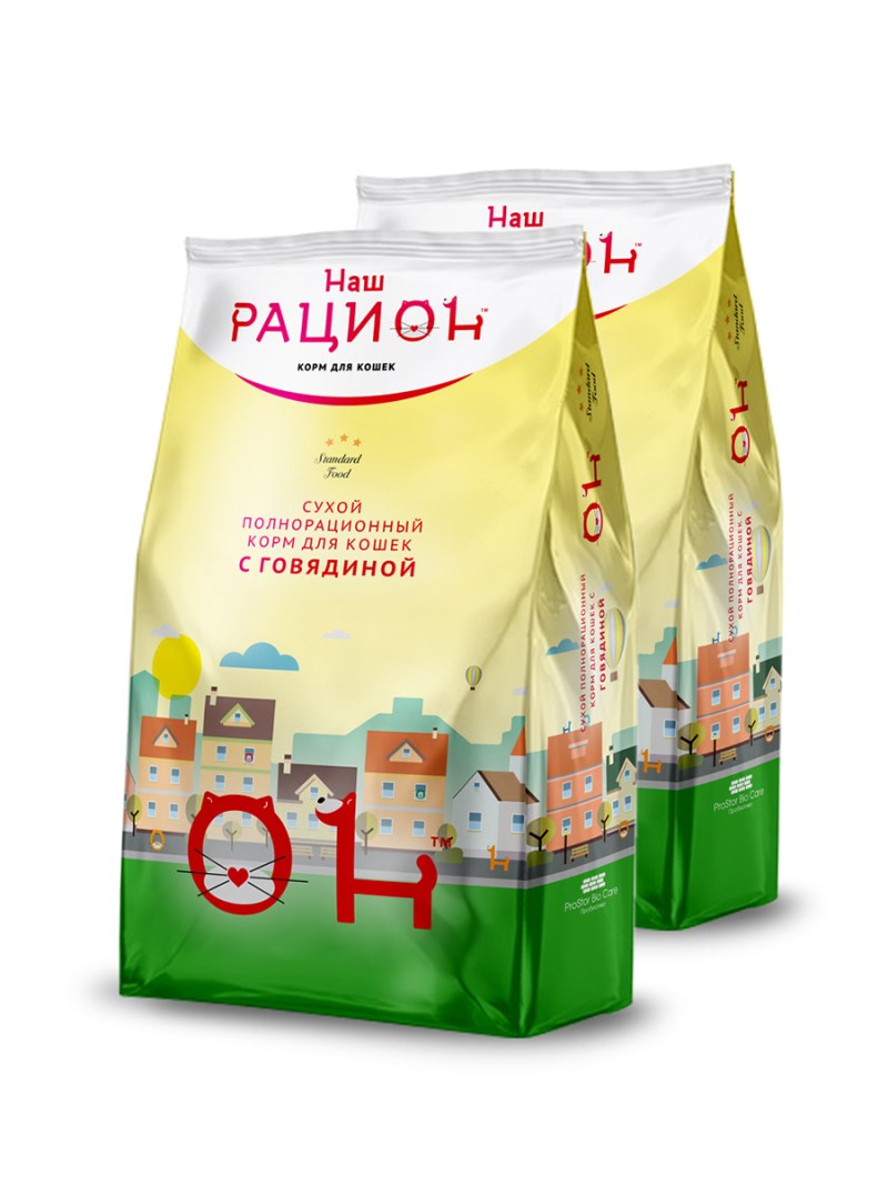 Корм для кошек наш рацион мясное ассорти 1.5 кг
