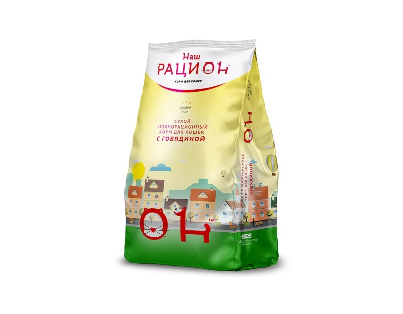 Корм для кошек наш рацион мясное ассорти 10 кг