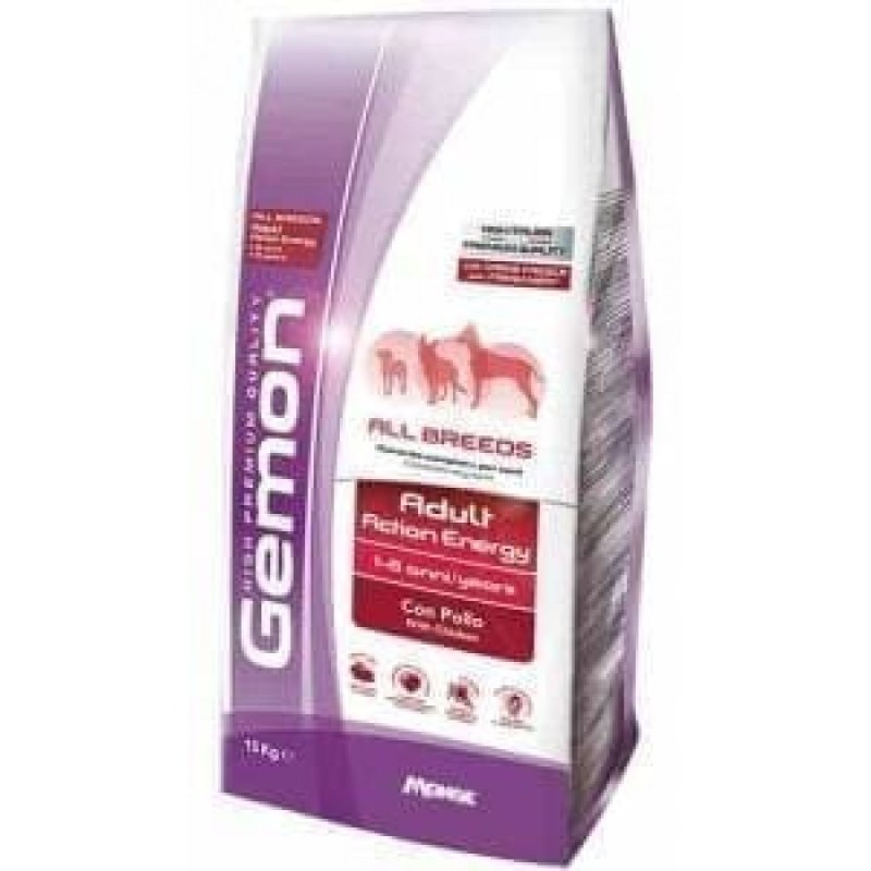 Корм для собак Gemon (20 кг) Dog all Breeds Adult Action Energy с курицей