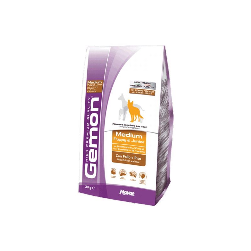 Gemon Dog Medium корм для взрослых собак средних пород ягненок с рисом 15 кг