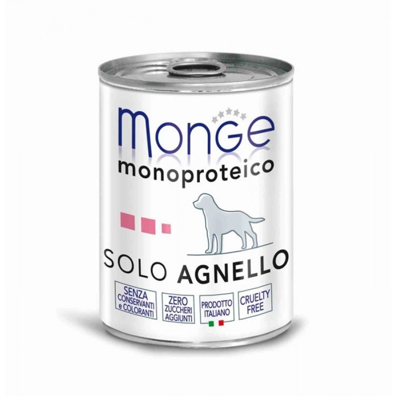 Monge Dog Monoproteico solo консервы для собак паштет из ягненка: 400 гр